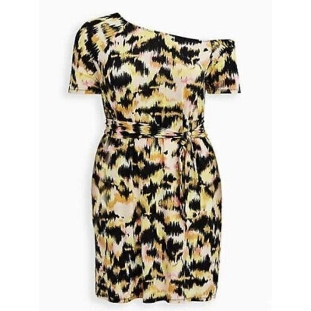 Torrid 3X Dress Resort Cruise Wear Supersoft OffShoulder Above Knee Stretch